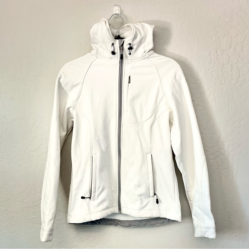 Kirkland Signature Ladies Softshell White Hooded Jacket